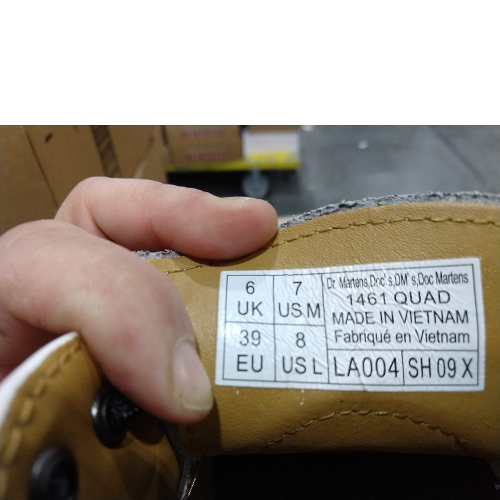 Doc Martens 1461 quad platform shoes womens 8 white - Picture 3 of 3